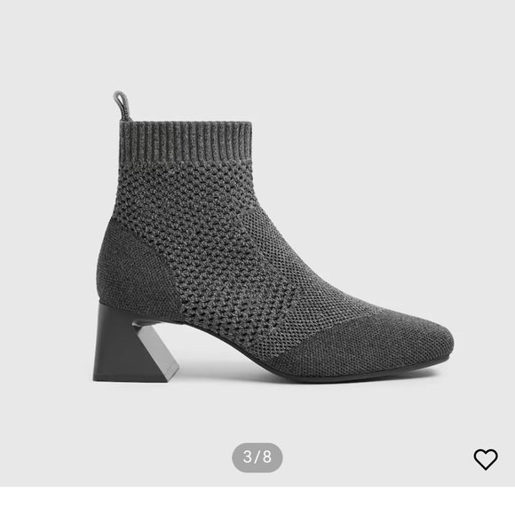 Vivaia Square-Toe Perforated Heeled Boots (Melissa) lava grey 39 - Picture 3 of 9